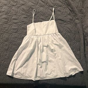 White baby doll mini dress